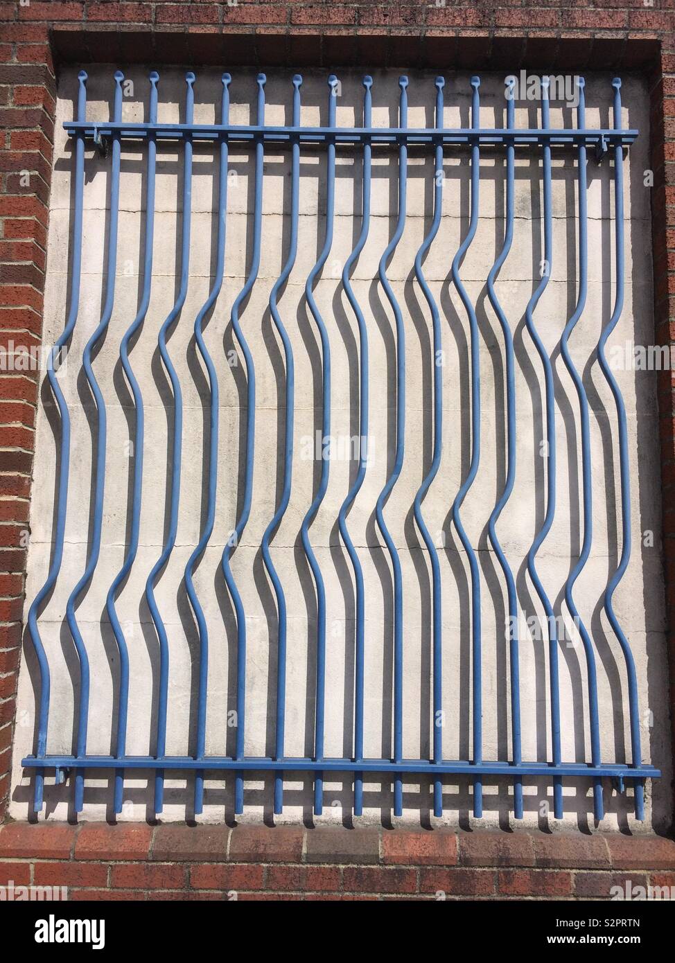 Detail of decoration  of wall near Southampton train station iron work - Smartphone Captured Stock Image