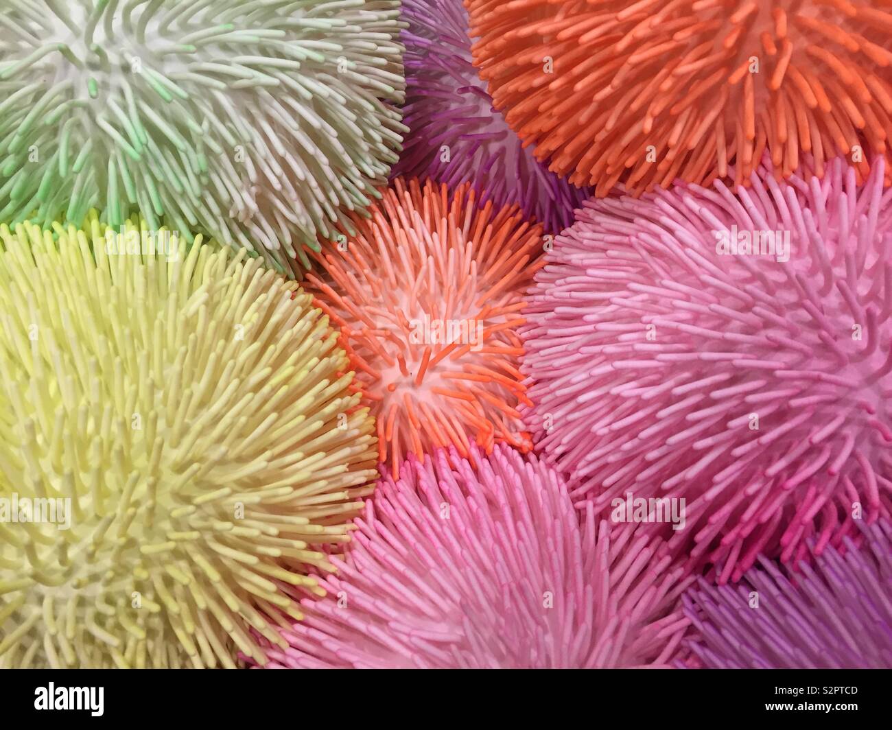Toy coloured textured balls - Smartphone Captured Stock Image