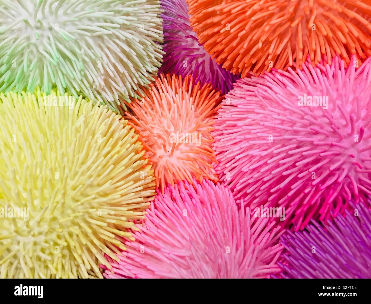 Vivid toy balls plastic - Smartphone Captured Stock Image