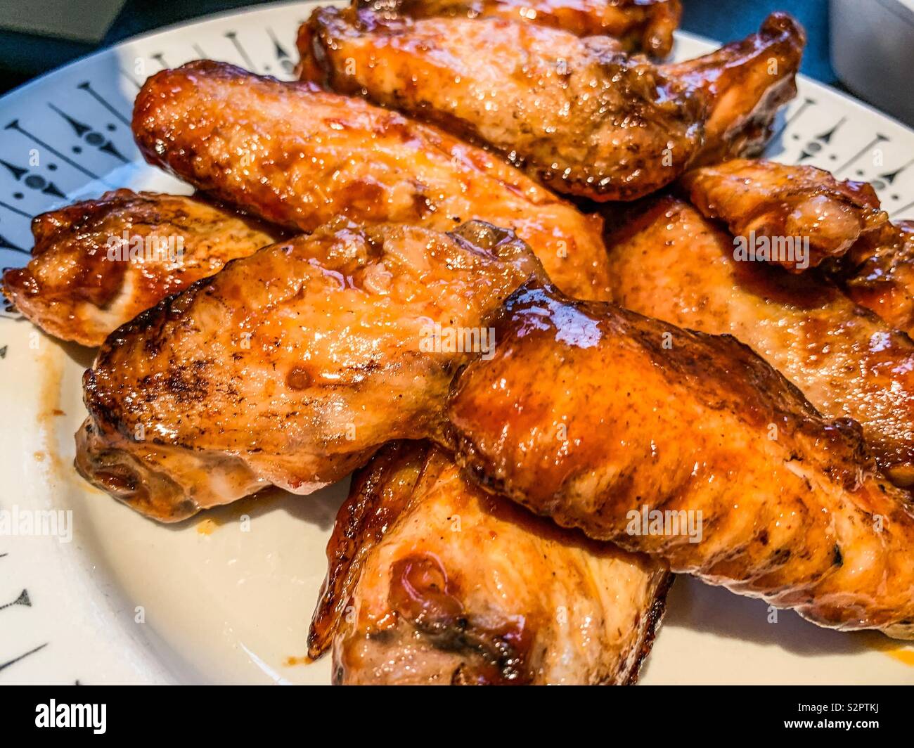 BBQ buffalo chicken wings Stock Photo