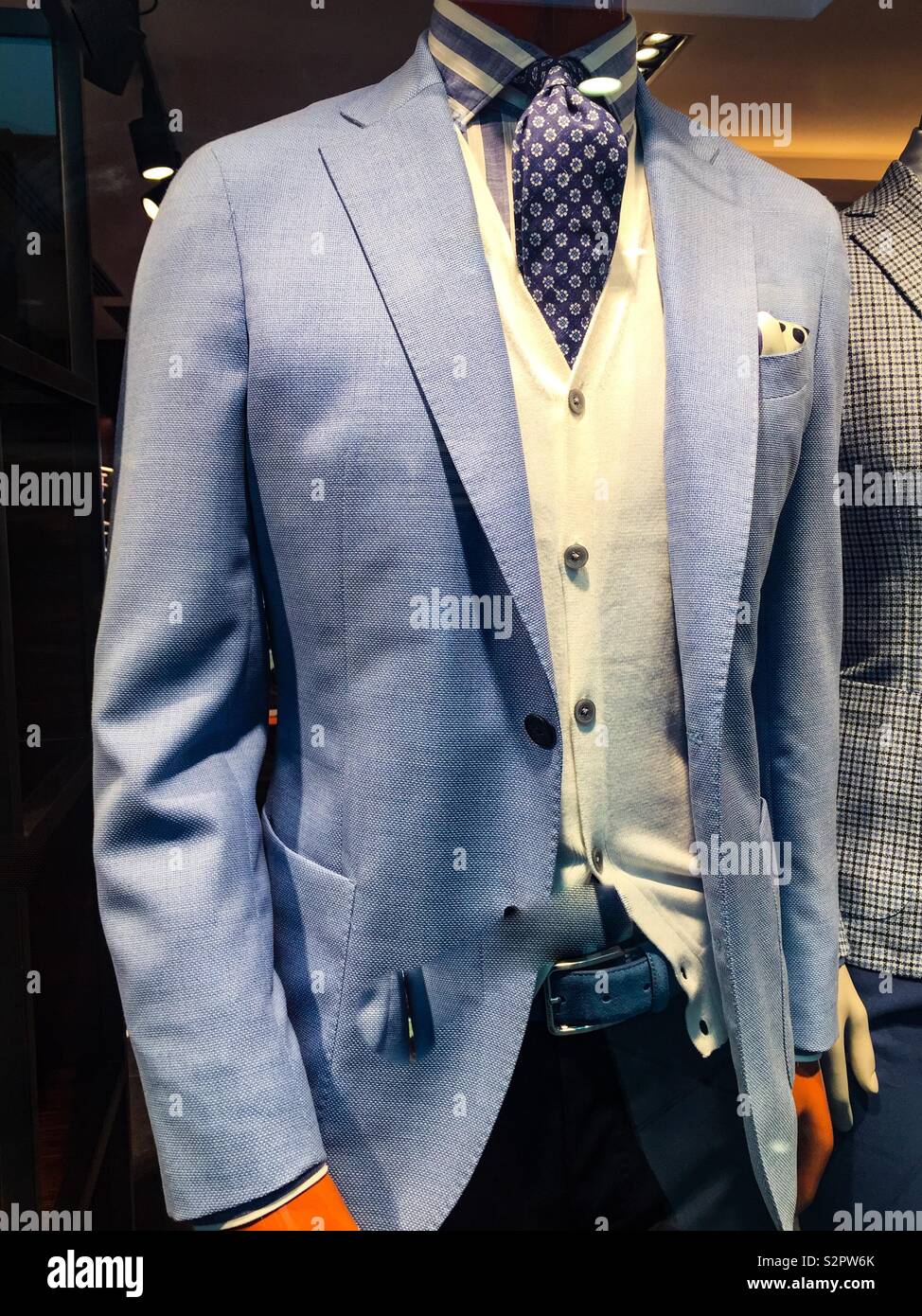 Men’s high fashion, Italian style. Sartorial elegance. Pastel colours. - Smartphone Captured Stock Image