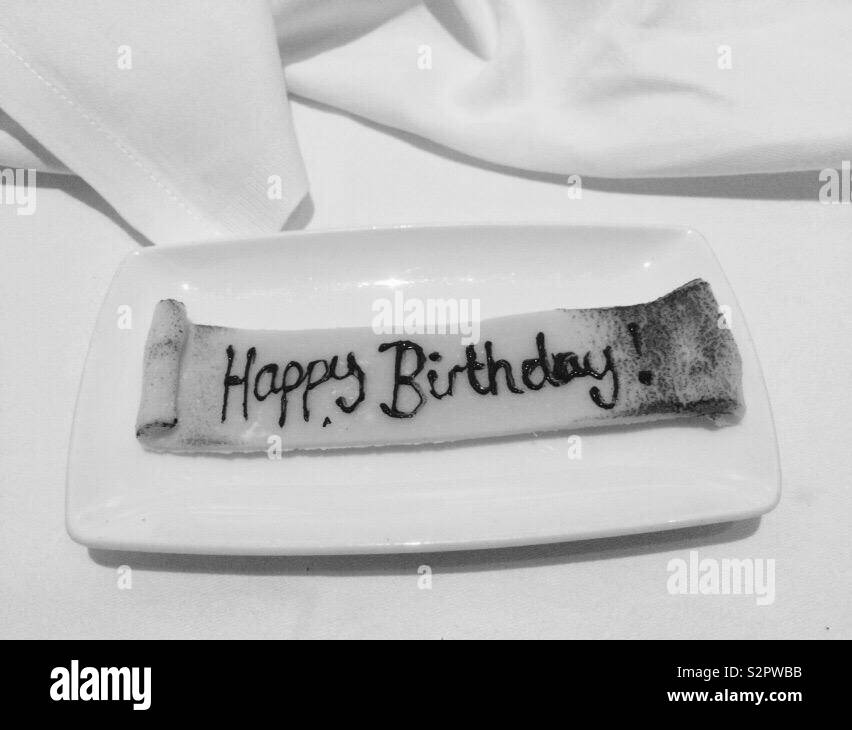 Happy birthday plate Stock Photo - Alamy