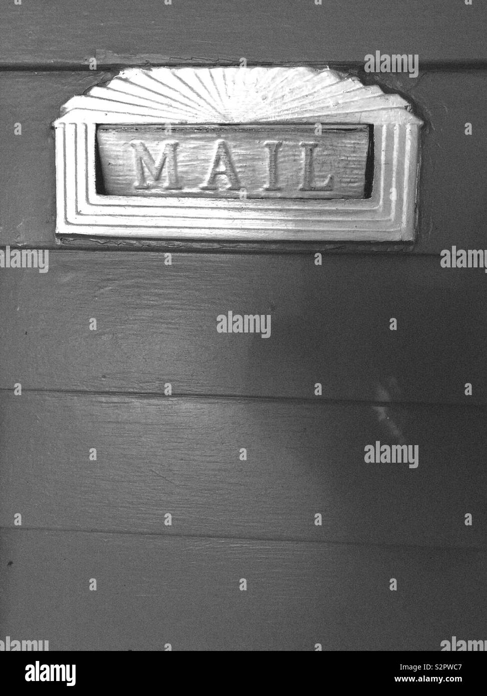 Mail slot in Black and White Stock Photo Alamy