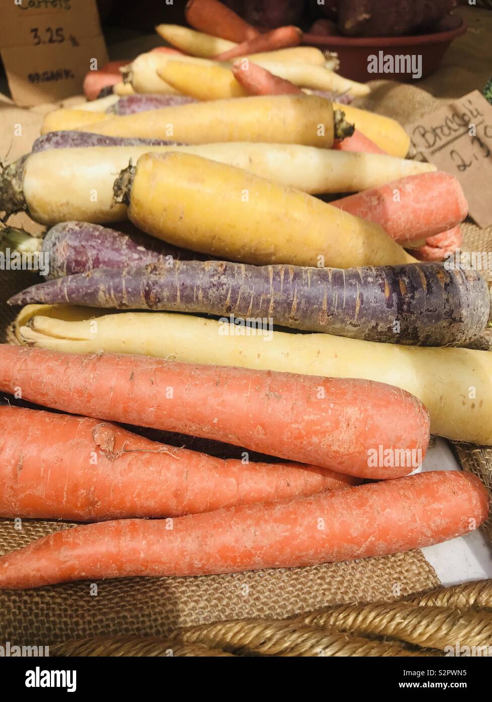 Organic carrots of different colors Stock Photo Alamy