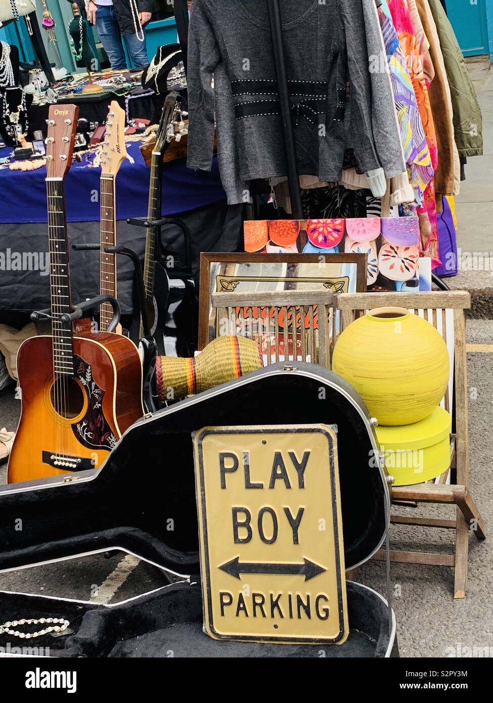 Portobello market stall Stock Photo Alamy