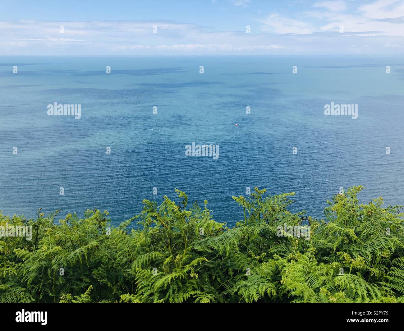 Atlantic Ocean scenery from green Clifton England - Smartphone Captured Stock Image