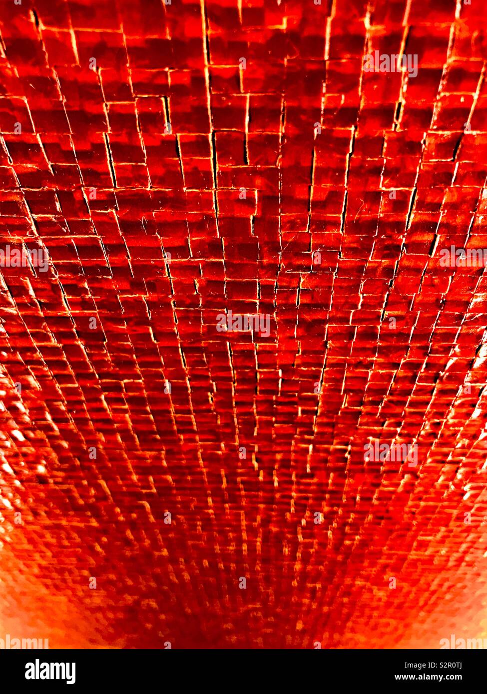 Fade to infinity in orange tiles - Smartphone Captured Stock Image