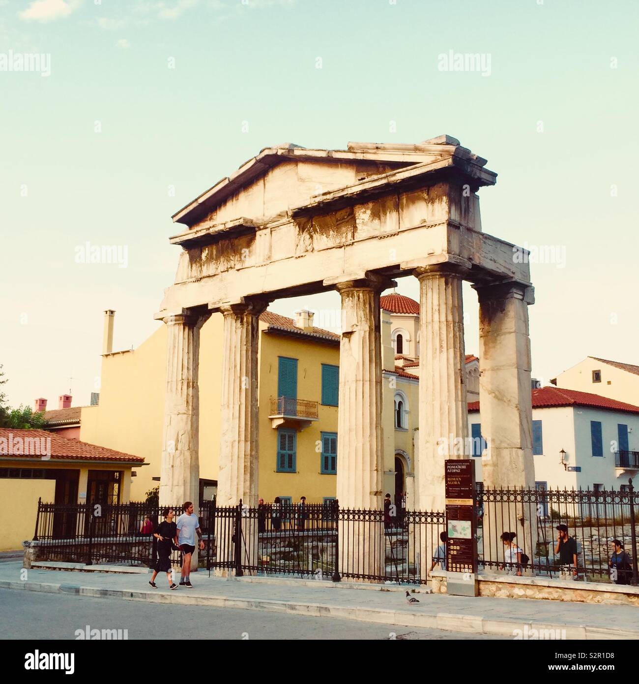 Roman agora at plaka Athens Greece Stock Photo