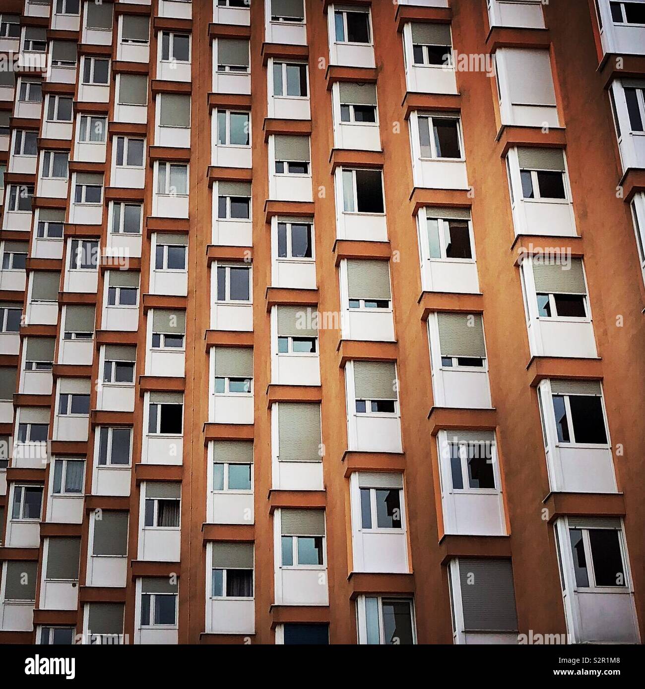 Rows of windows on an office building - Smartphone Captured Stock Image
