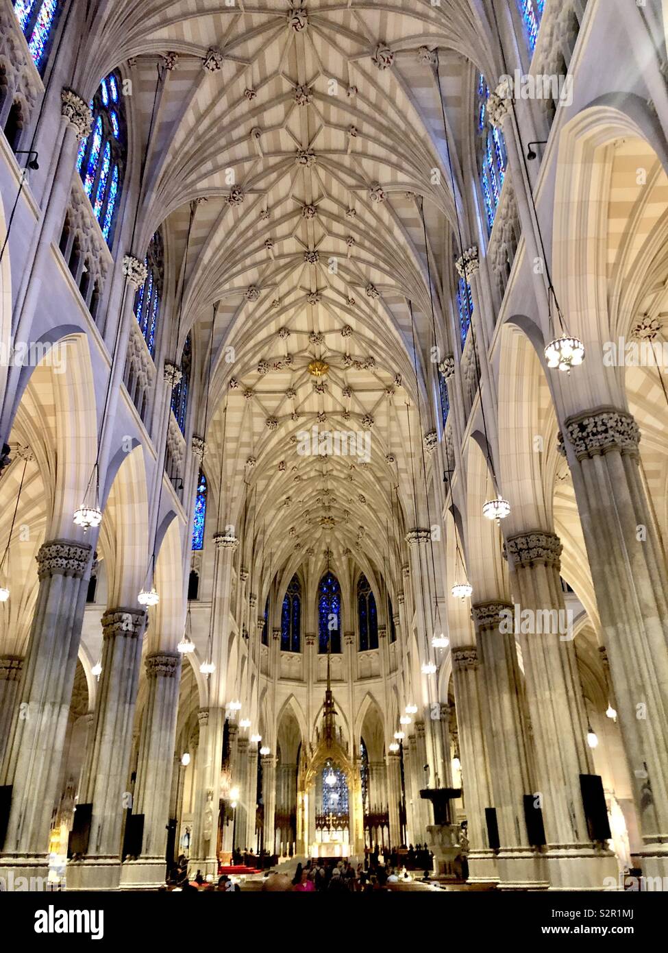 Interior main altar St Patrick’s Cathedral New York City Stock Photo