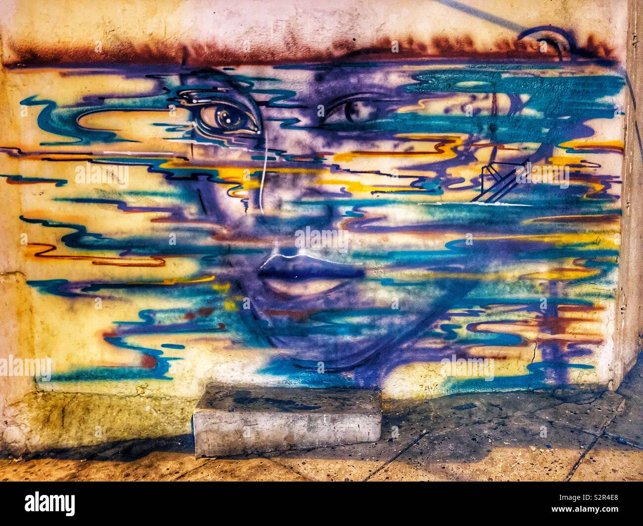 Urban street art in Santa Marta, Colombia. - Smartphone Captured Stock Image