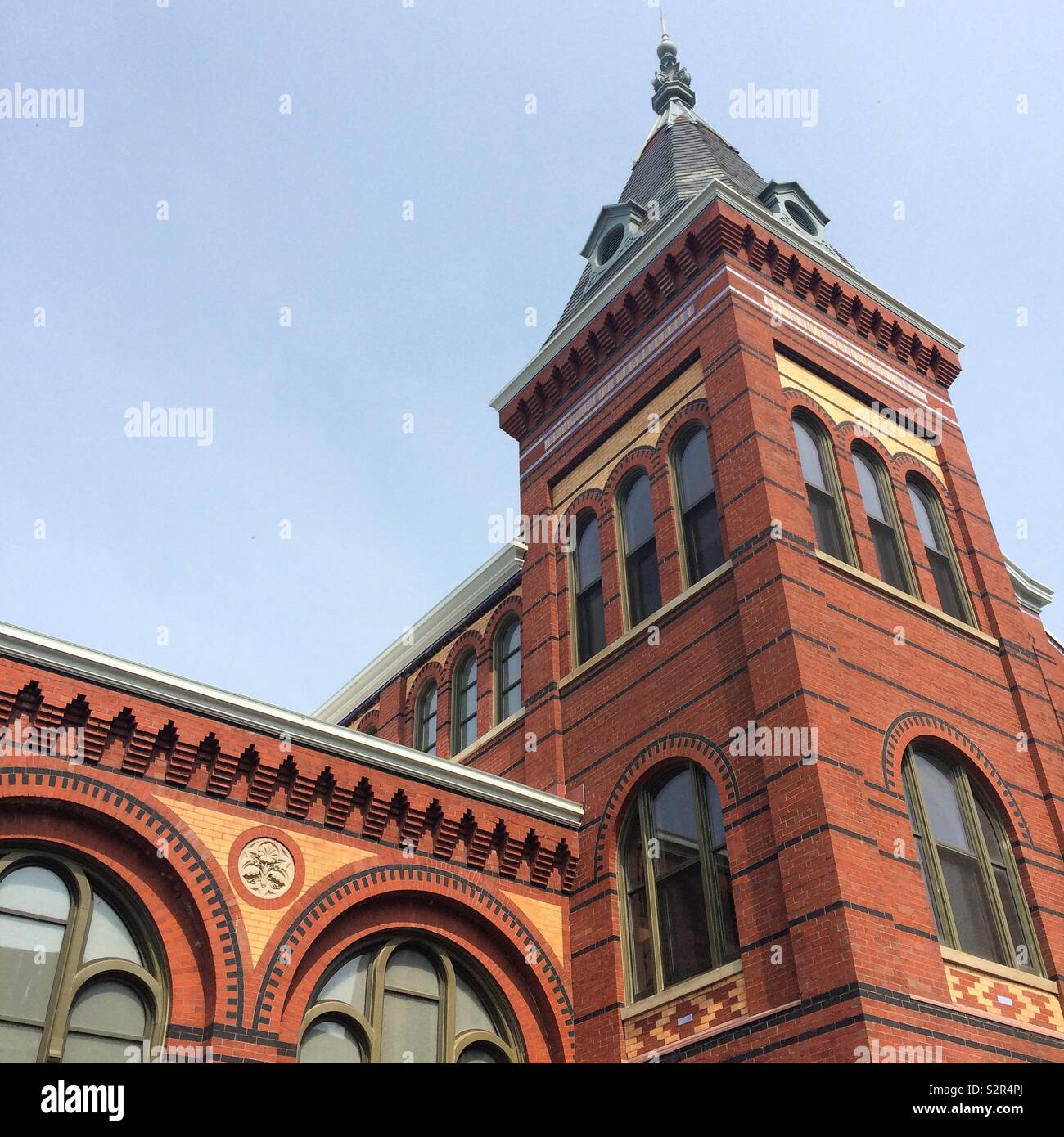 Detail, Arts and Industries Building, Smithsonian Institution, Washington, D.C., United States Stock Photo