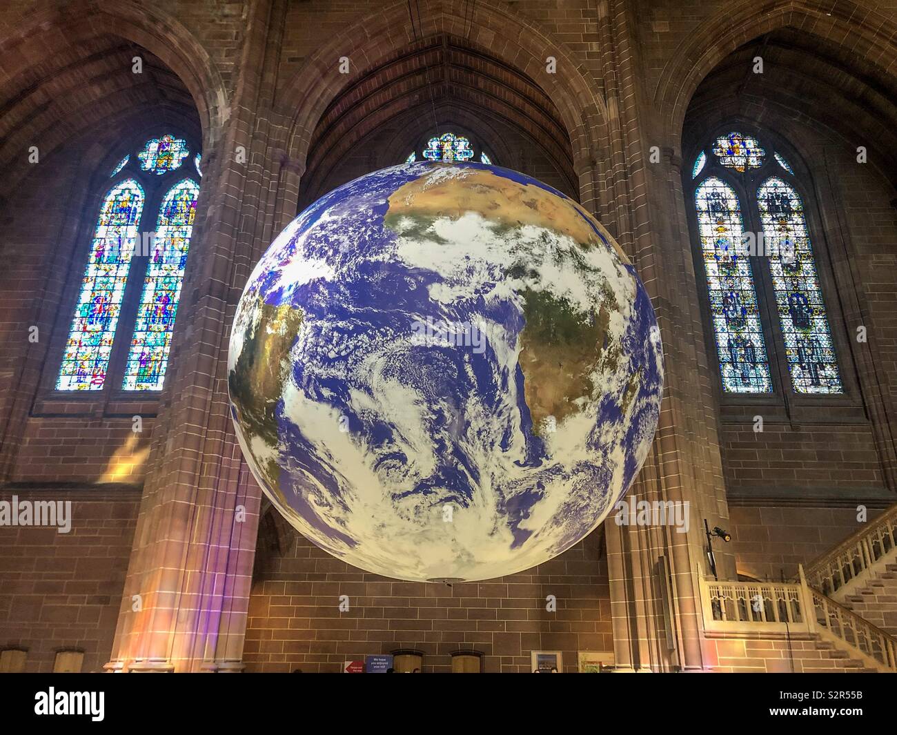 The world, Liverpool cathedral Stock Photo