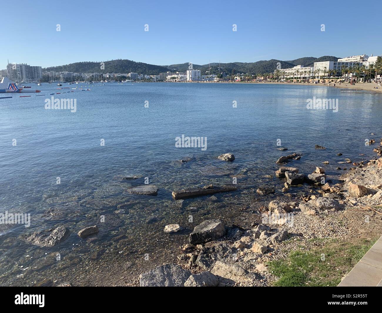 San Antonio Bay, Spain Stock Photo Alamy