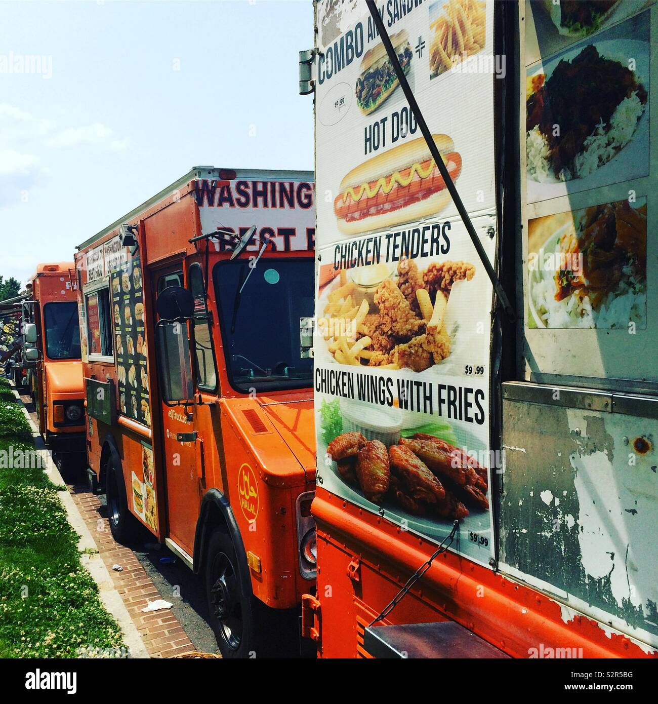 Food trucks, Washington, D.C., United States - Smartphone Captured Stock Image