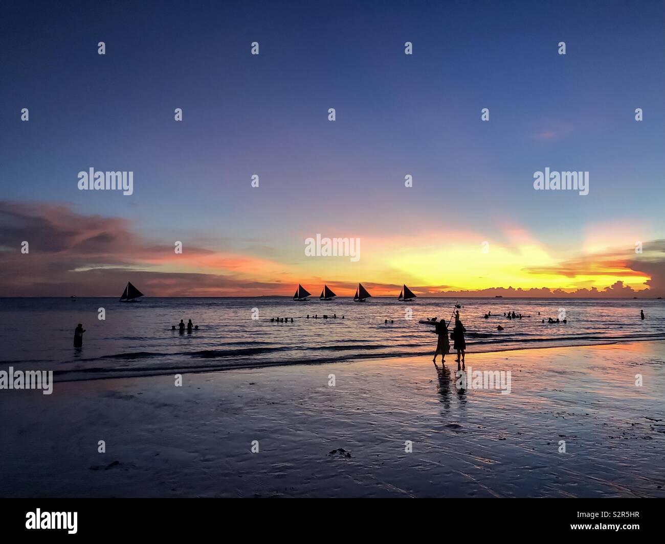 Boracay sunset Stock Photo
