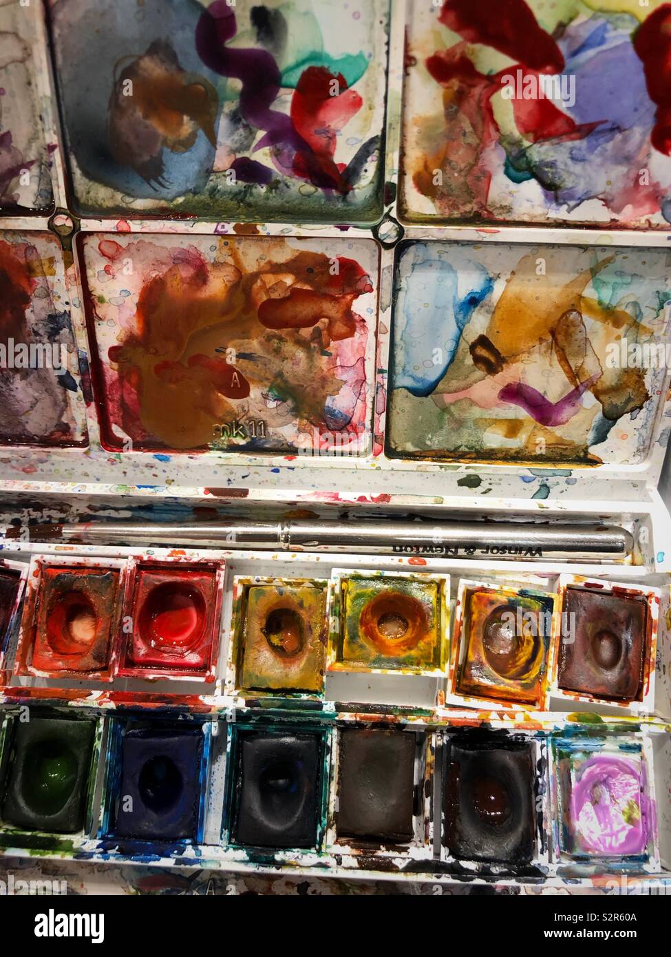 Watercolor set. - Smartphone Captured Stock Image