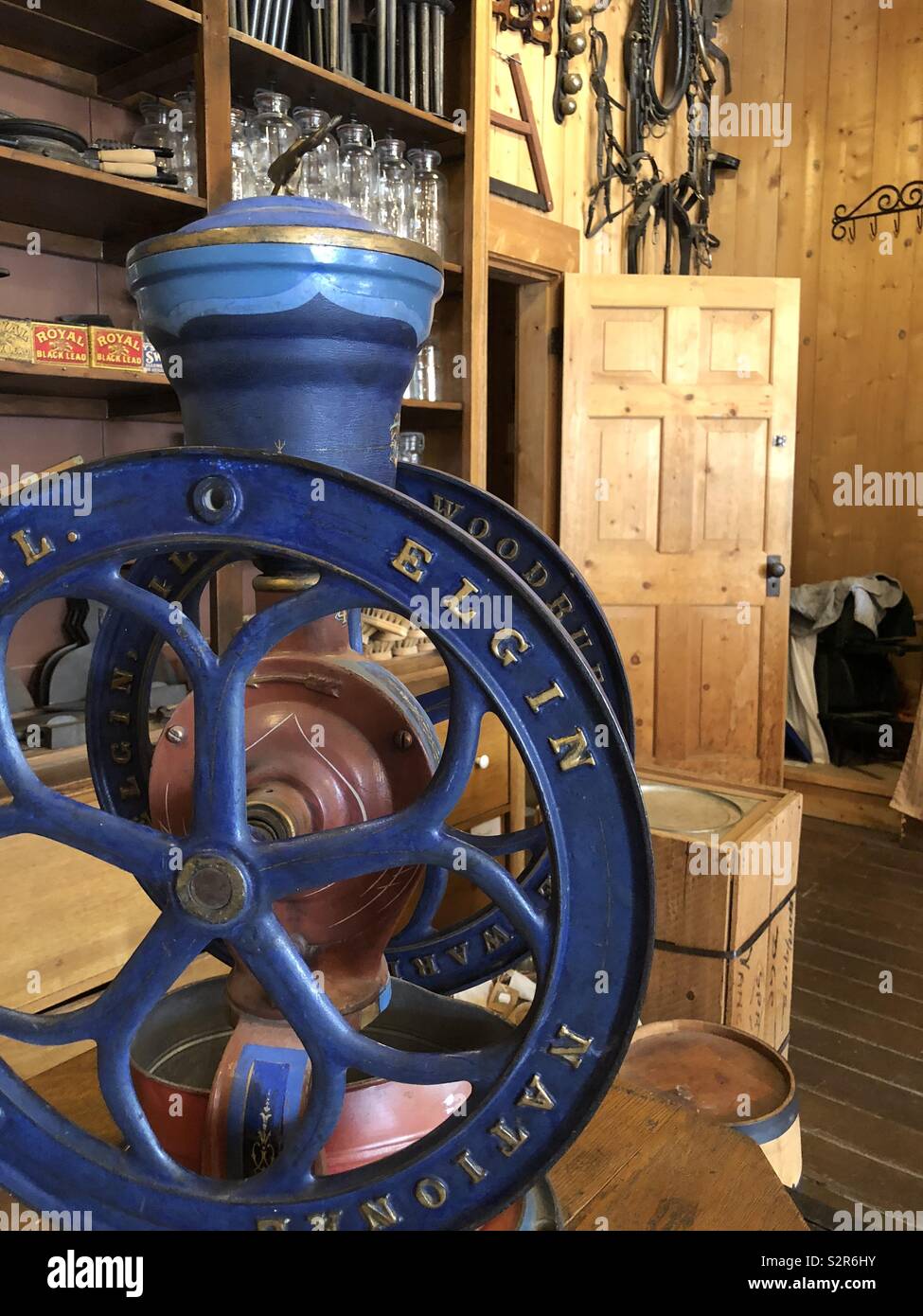 Vintage machinery at the Historical mercantile store and interpretive