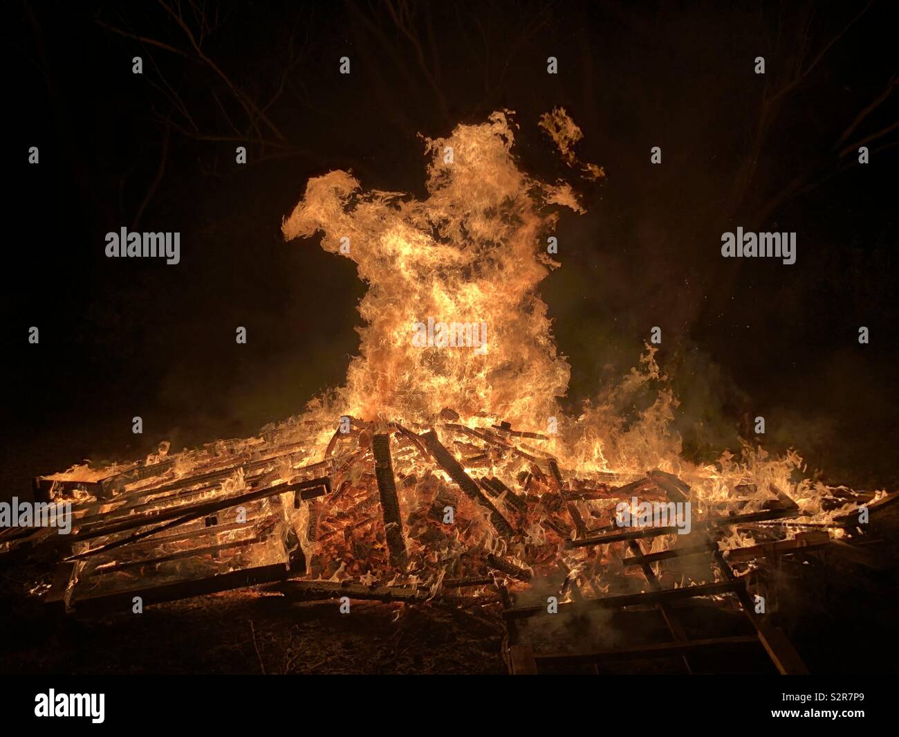 Fire - Smartphone Captured Stock Image