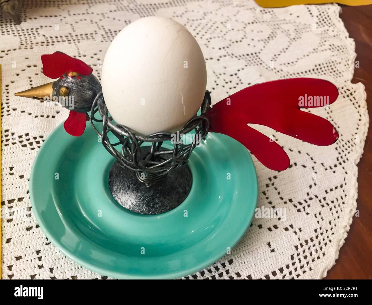 A quirky egg holder - Smartphone Captured Stock Image