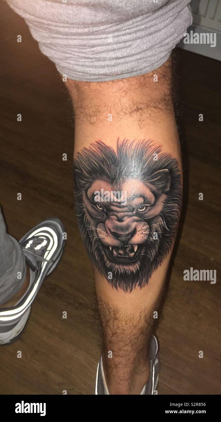 Lion Tattoo. Stock Photo