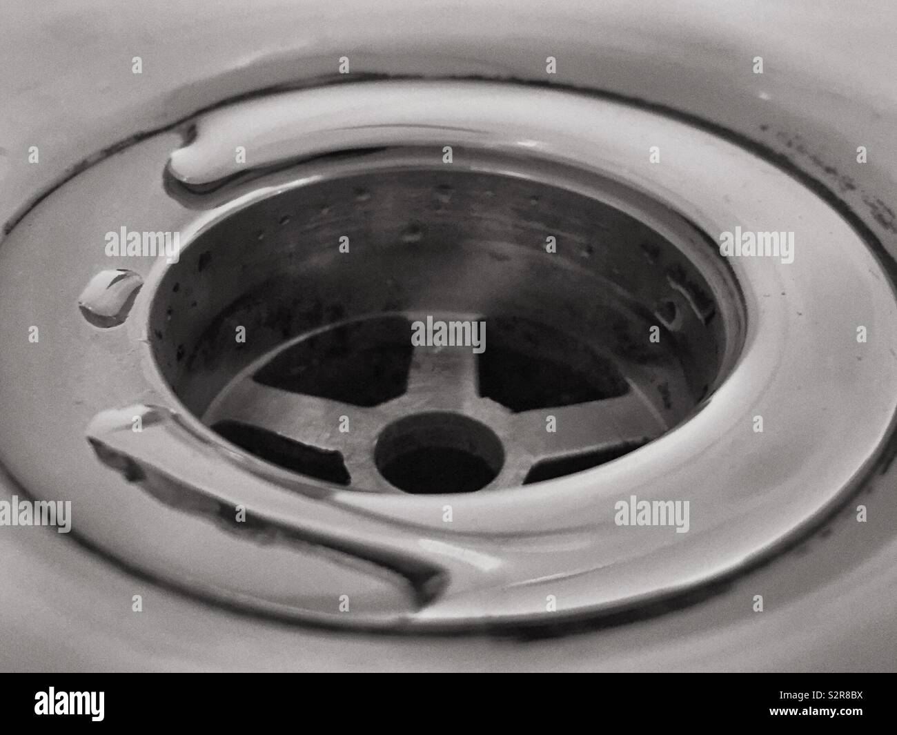 Drain hole in a sink Stock Photo Alamy