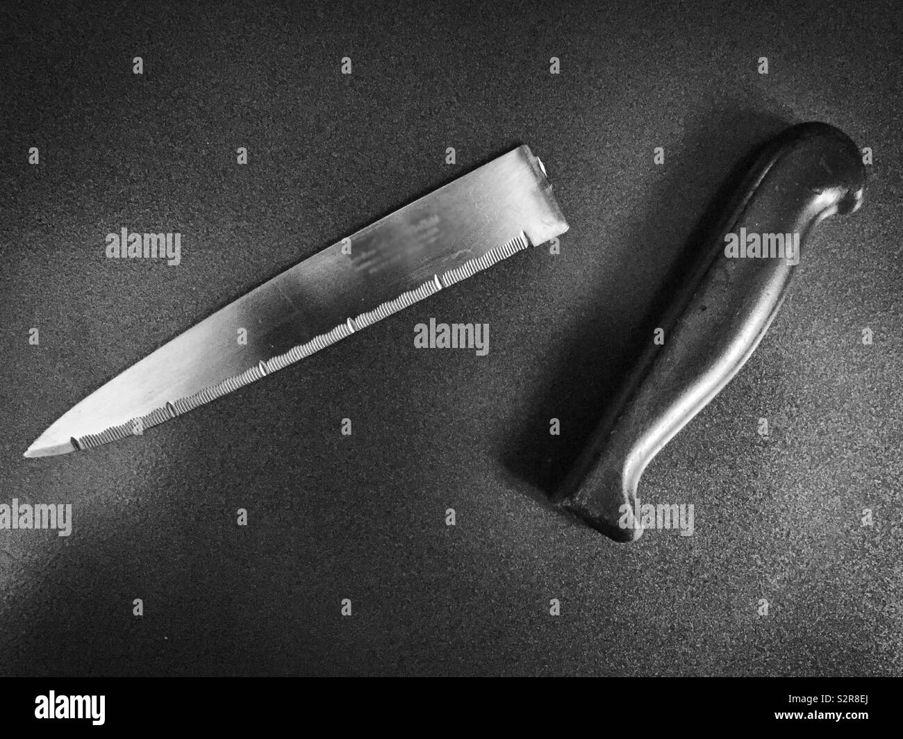 Broken knife.  Knife crime amnesty Stock Photo