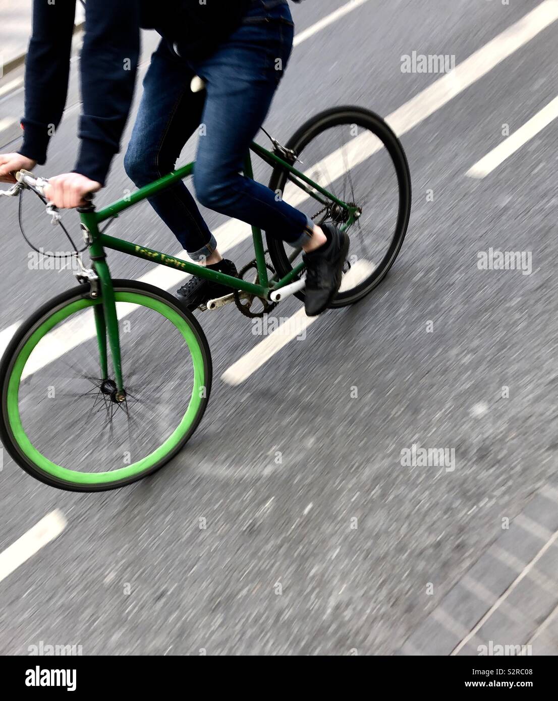 Cycle Lane - Smartphone Captured Stock Image