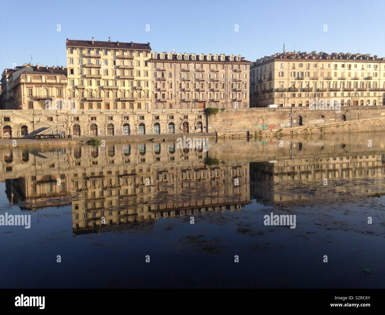 The Po river in Turin Stock Photo