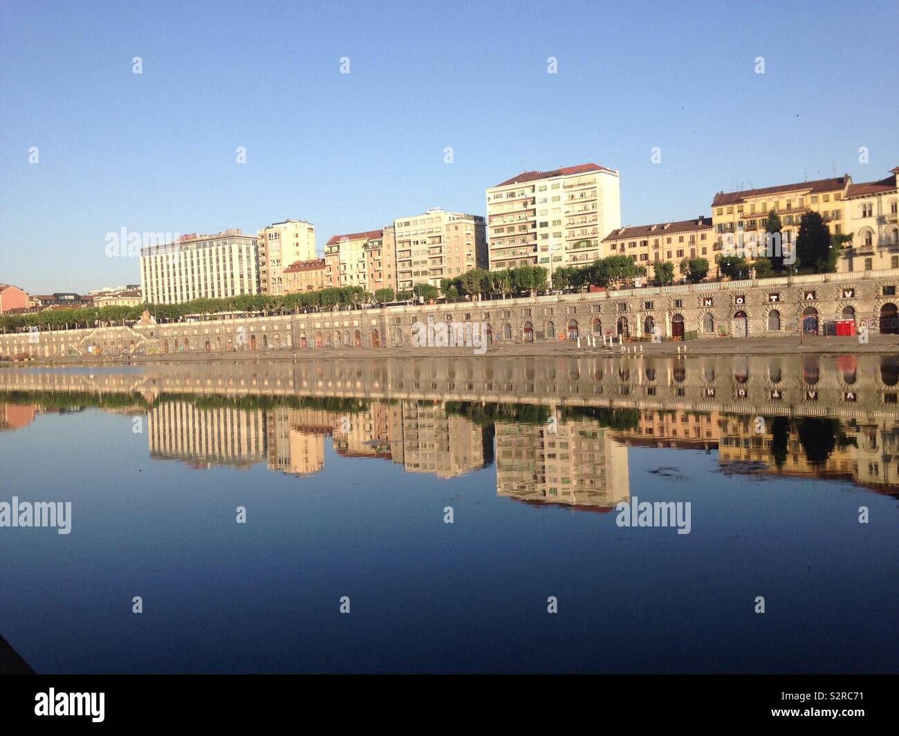 The Po river in Turin Stock Photo