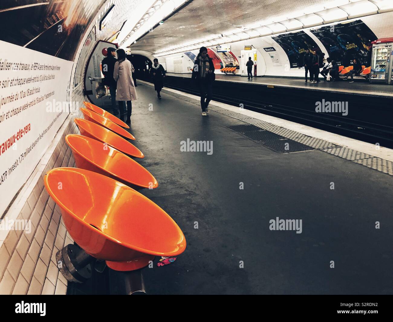 Paris metro station - Smartphone Captured Stock Image