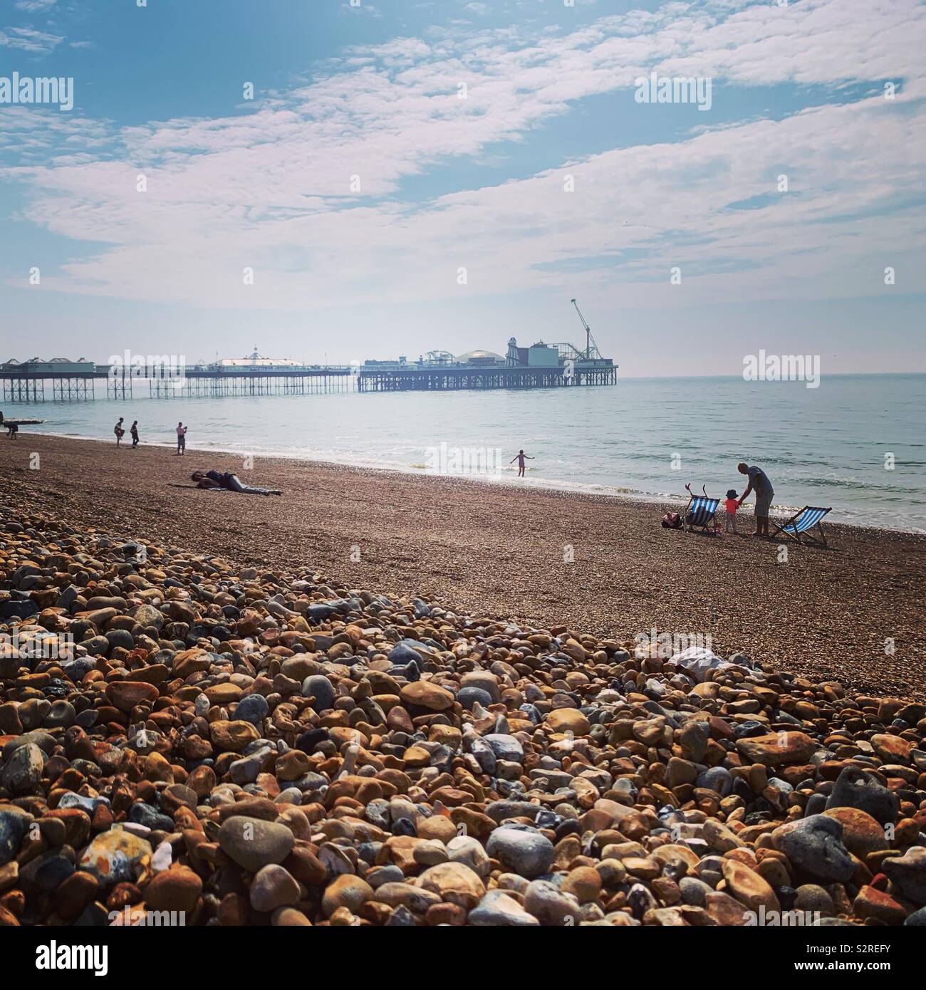 Brighton by the sea Stock Photo