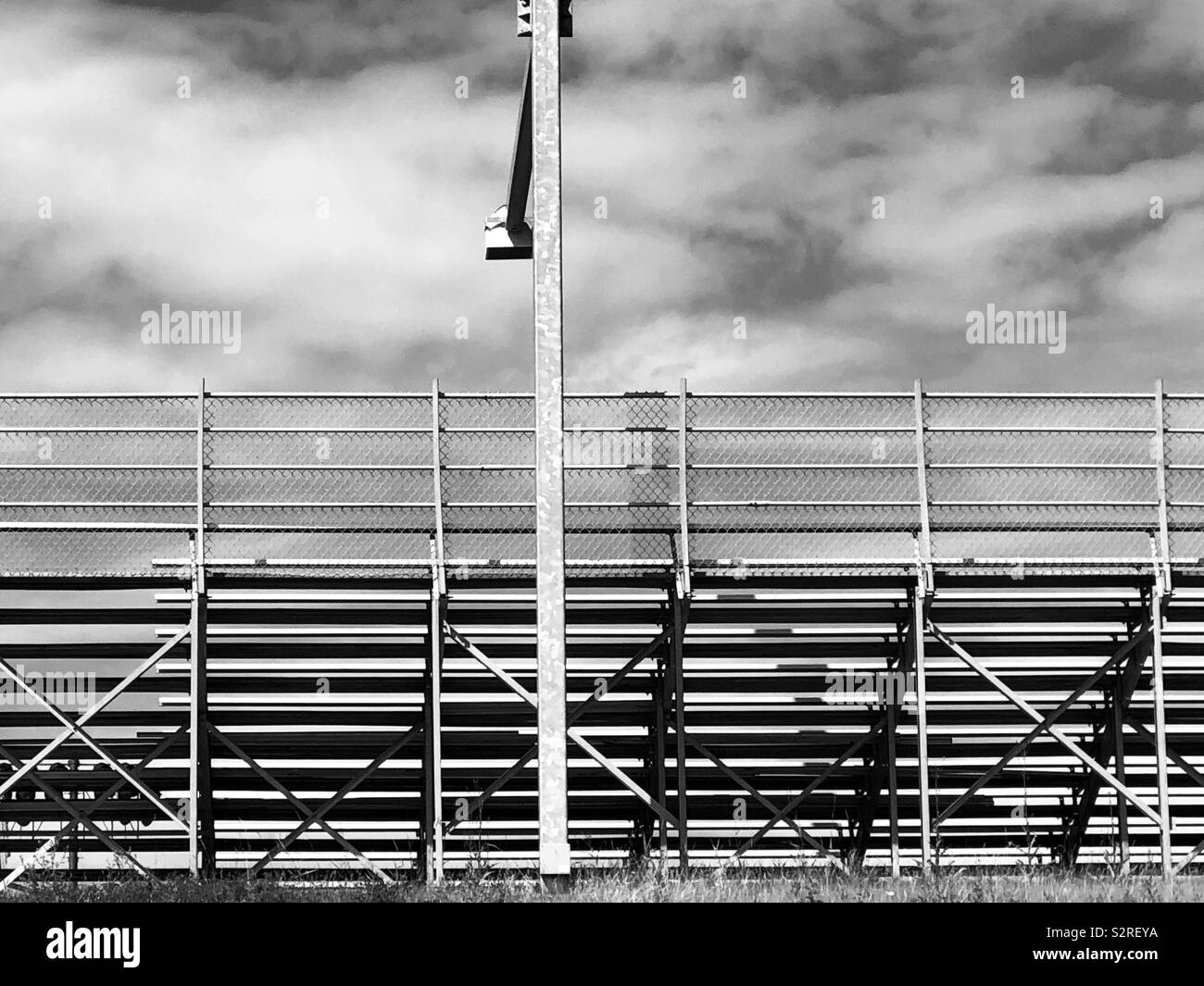Bleachers at a sports field Stock Photo Alamy