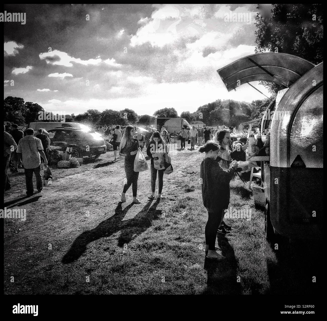 A market and boot sale in Kent. - Smartphone Captured Stock Image