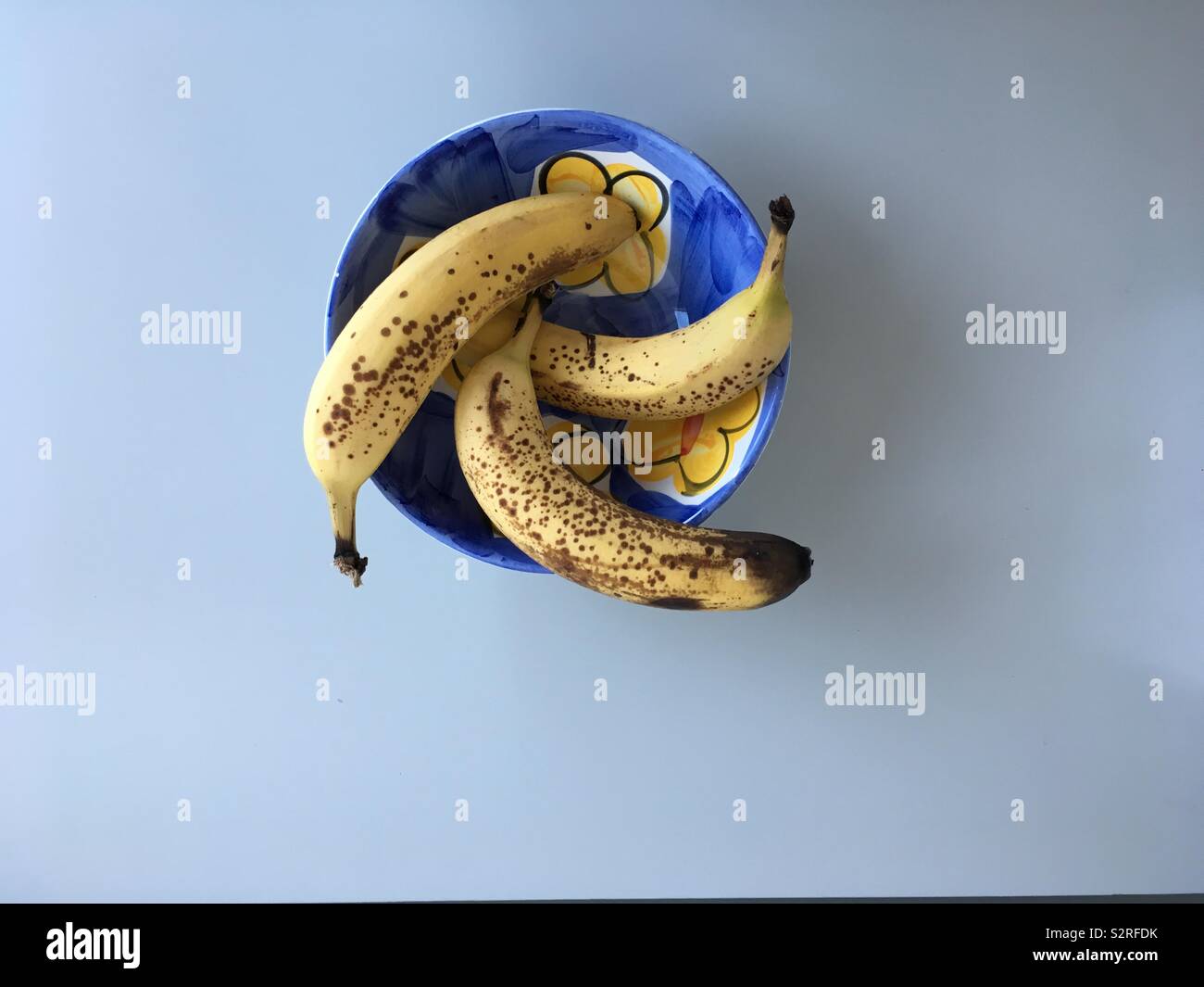 Bowl of ripe bananas - Smartphone Captured Stock Image