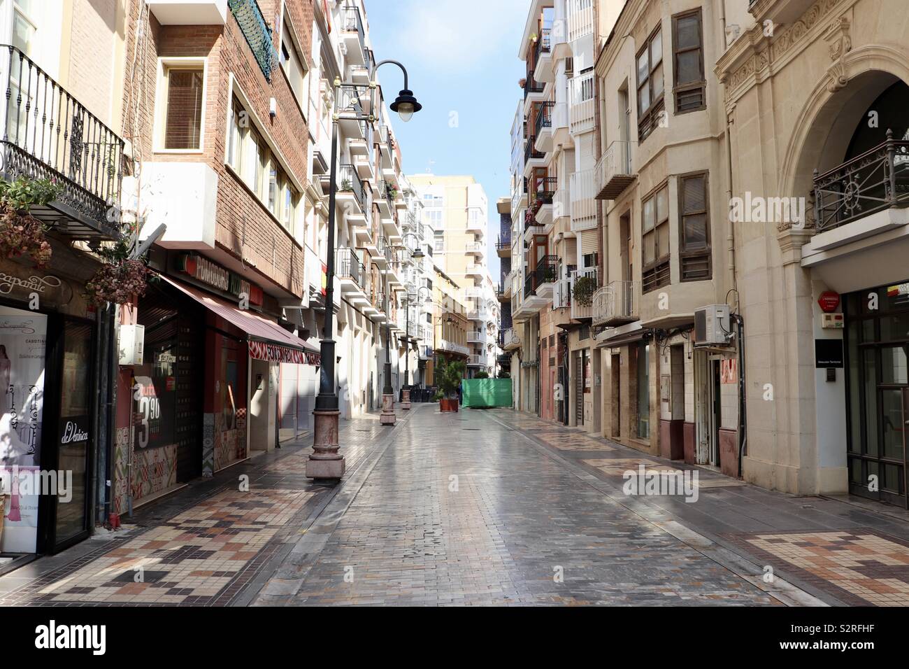 Pedestrian street view in Spain Stock Photo