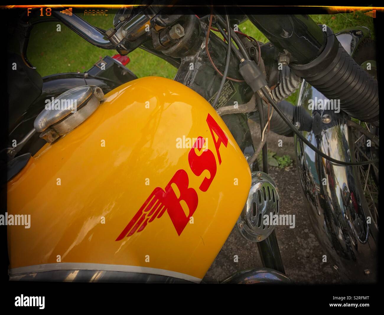 BSA motorcycle - Smartphone Captured Stock Image