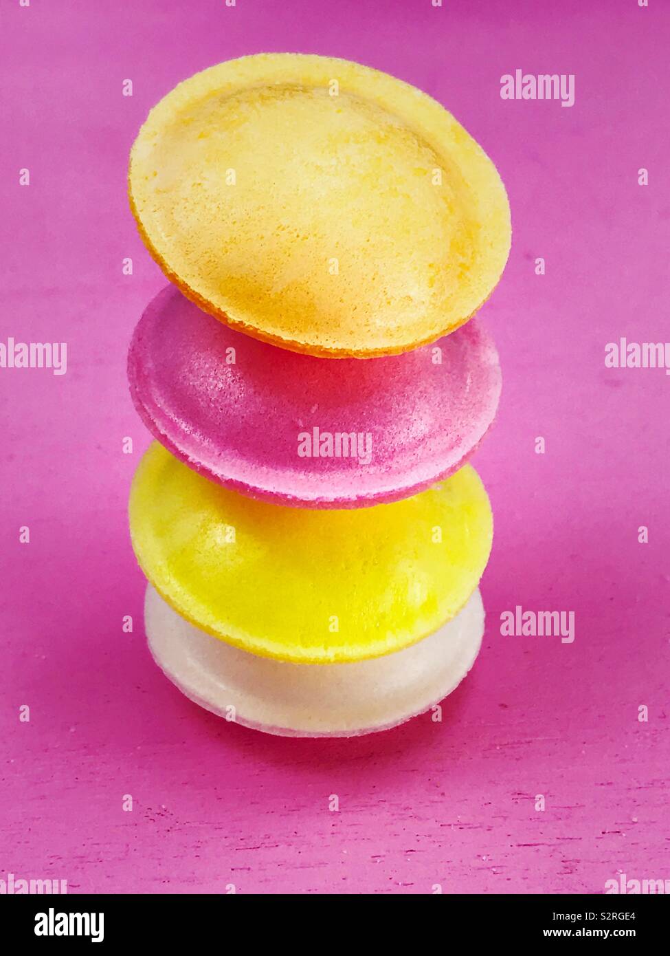 Flying Saucer Sweets Stacked Together Stock Photo Alamy
