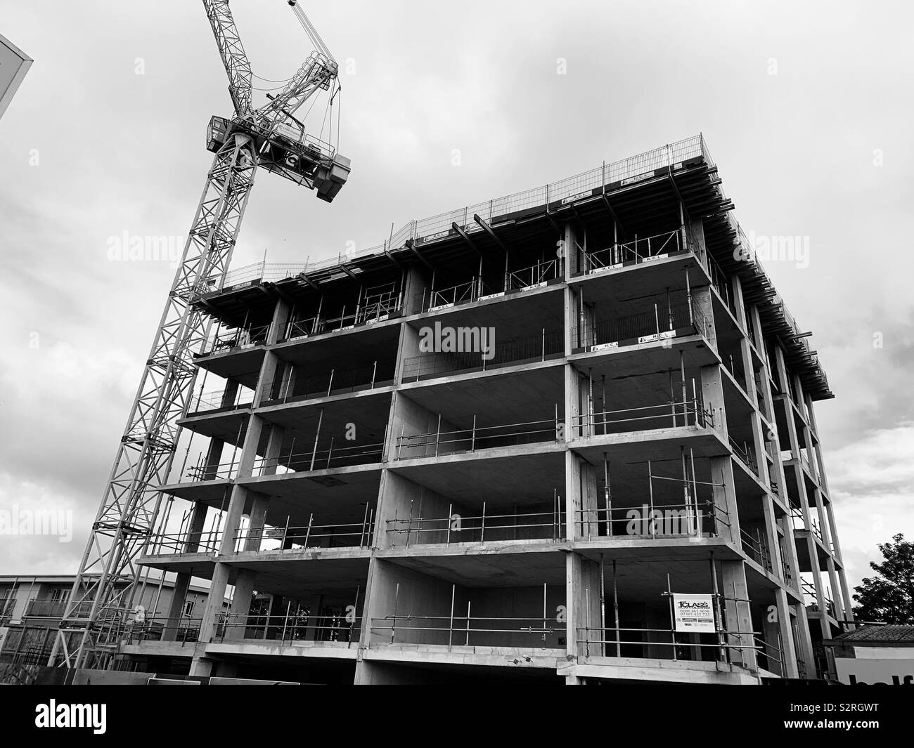 A new building under construction in Ilford, Greater London Stock Photo