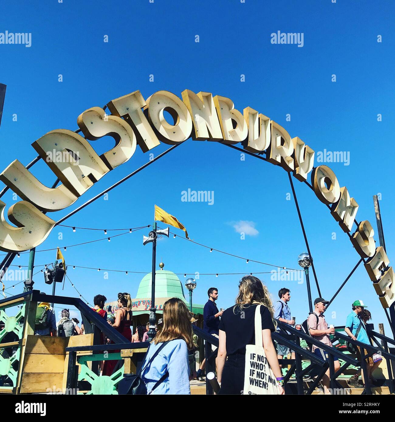 The Glastonbury on sea pier, a new area for the 2019 festival Stock Photo