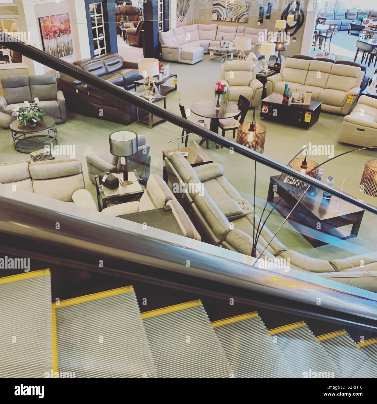 Escalator, Raymour & Flanigan furniture store, West Springfield