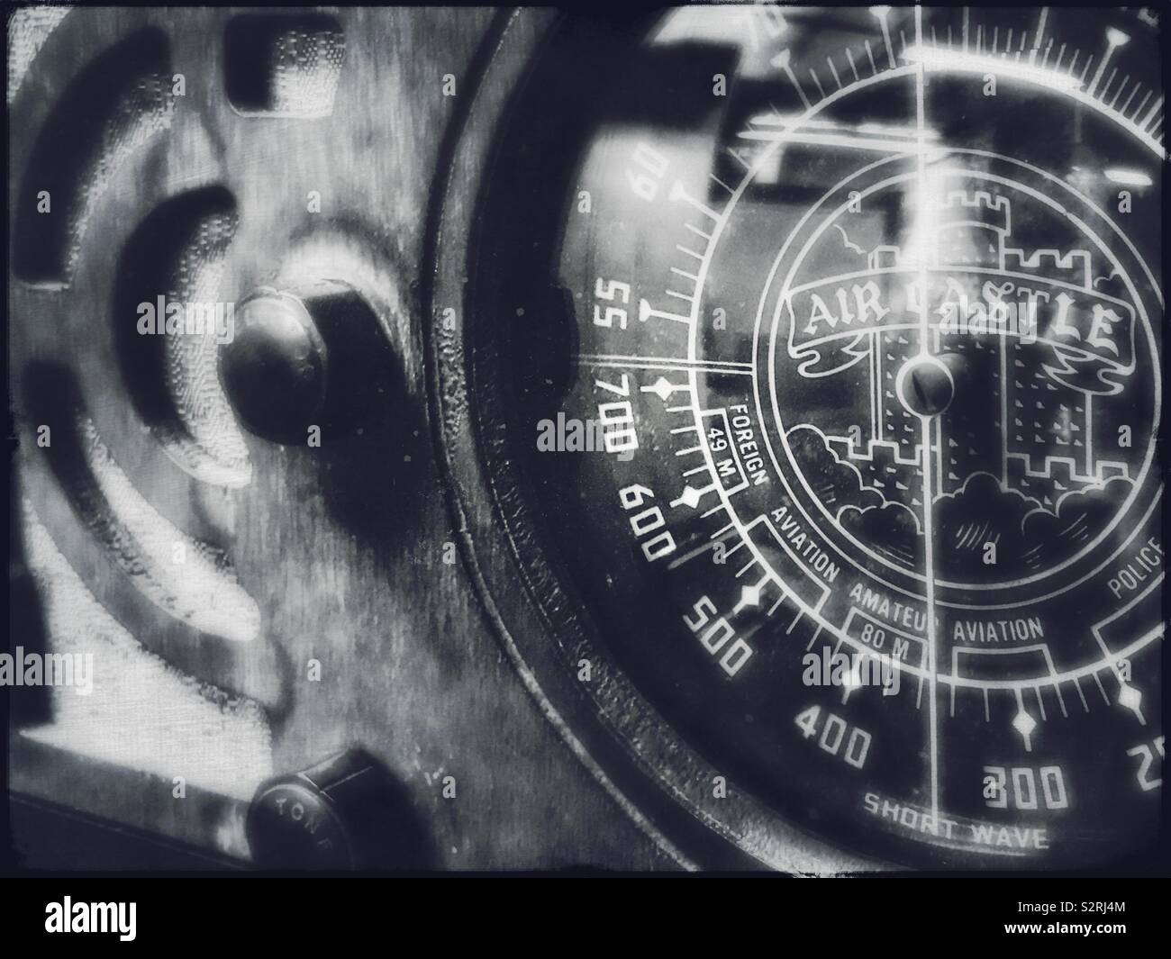 Air Castle vintage radio - Smartphone Captured Stock Image
