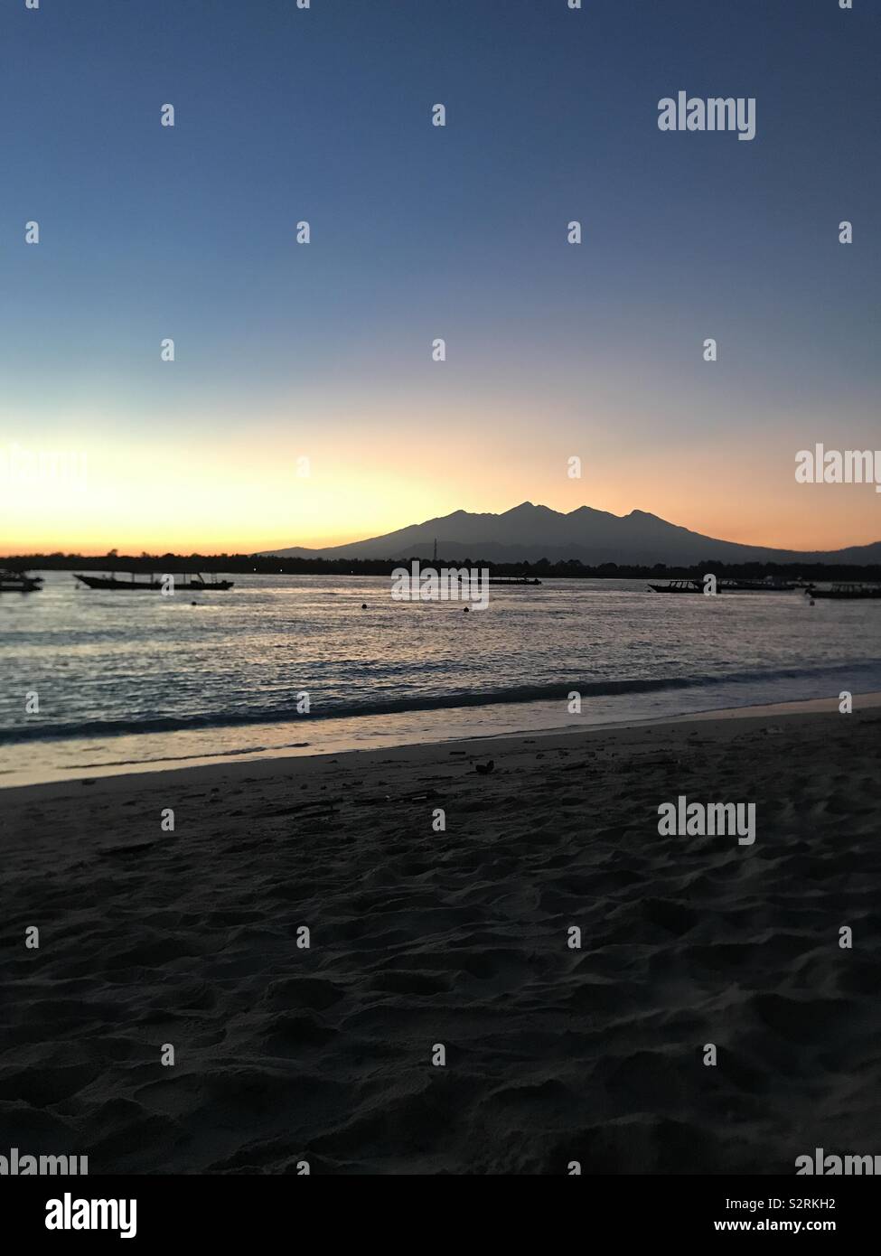 Sunrise in Gili Trawangan, Indonesia Stock Photo