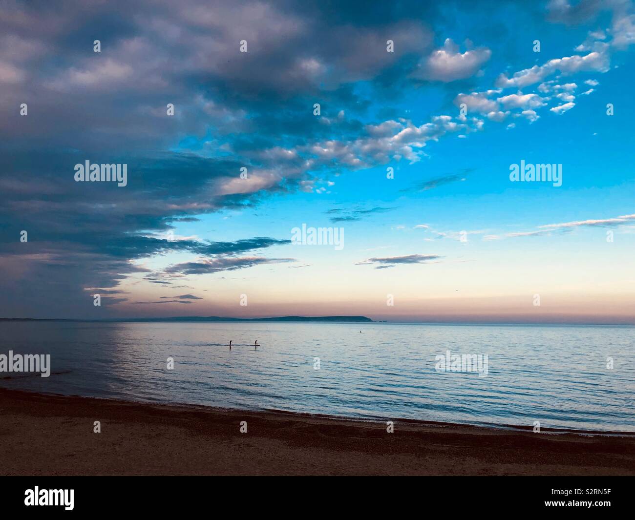 Cloudscape over Avon Beach, Mudeford, Christchurch, Dorset, England, United Kingdom - Smartphone Captured Stock Image