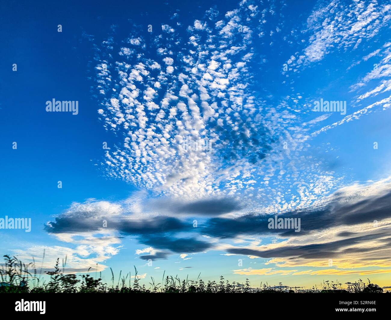 Summer nights clouds - Smartphone Captured Stock Image