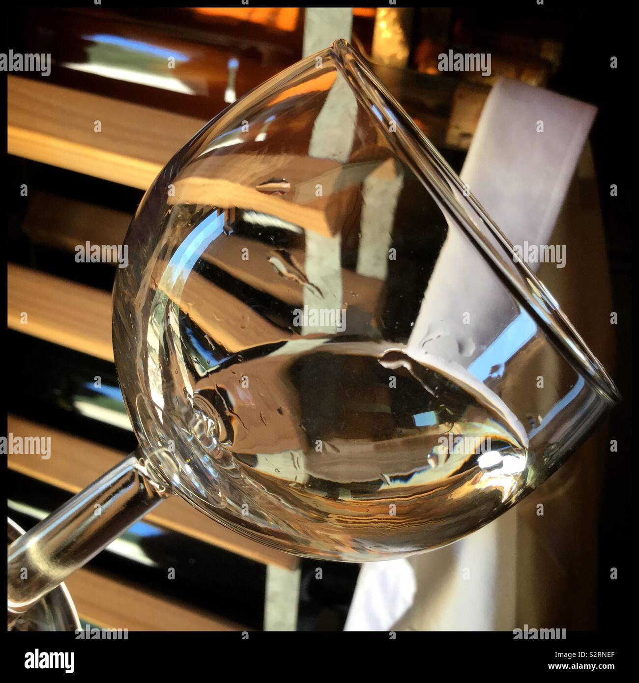 Parellada base wine ready to make a sparkling wine, Catalonia, Spain. - Smartphone Captured Stock Image