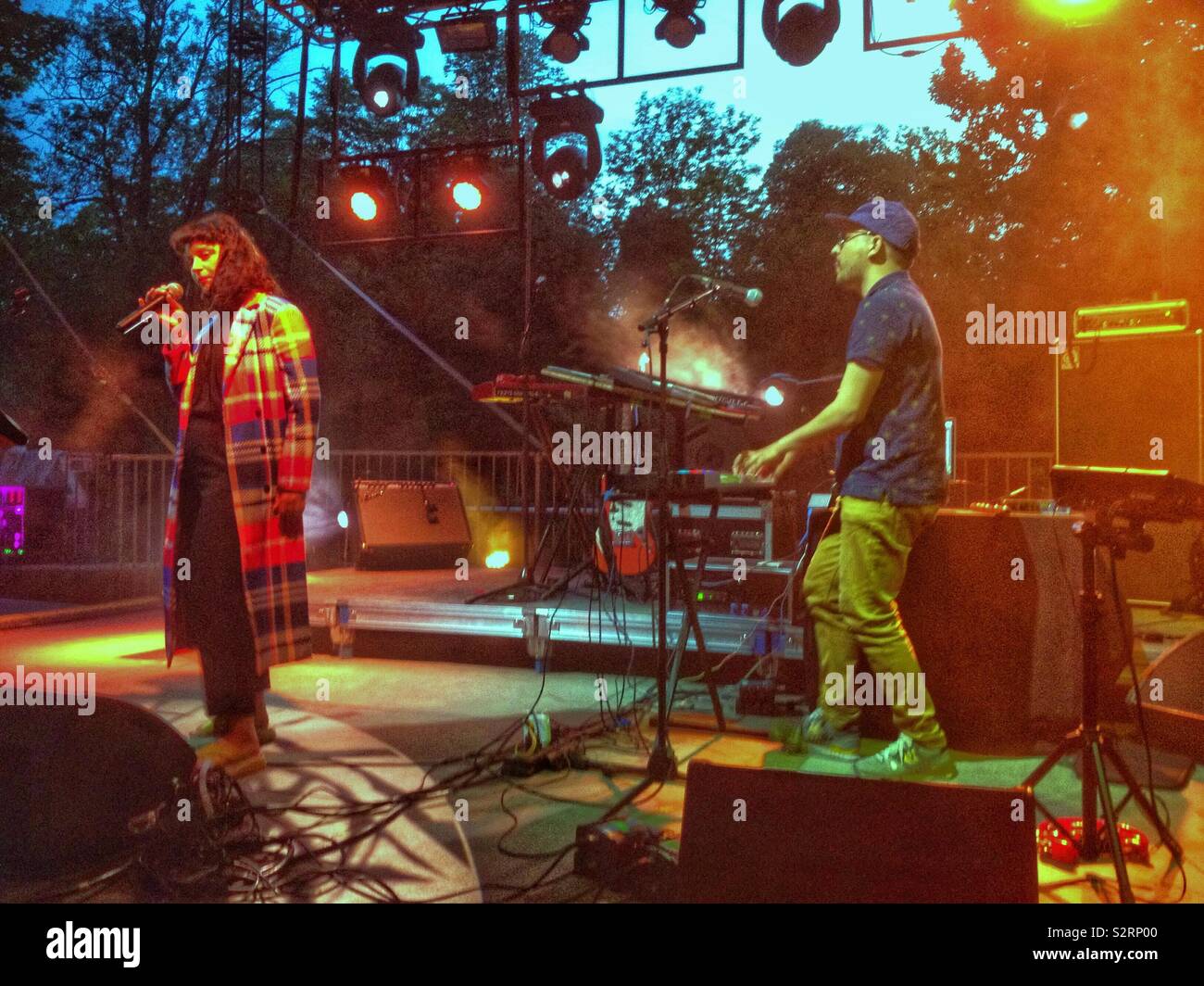 Dhamma in live concert at the Wild Summer Festival, Castelnau-le-Lez France - Smartphone Captured Stock Image
