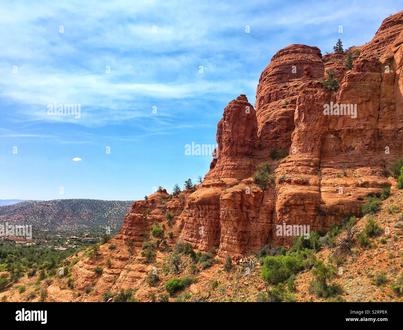 Sandstone Schnebly Hill Formation in Sedona, AZ - Smartphone Captured Stock Image