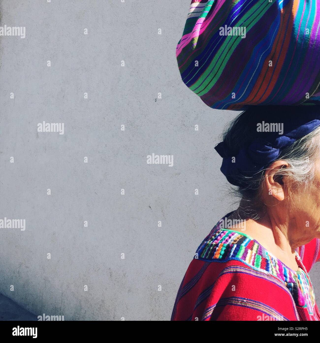 A maya indigenous woman in San Marcos La Laguna, Solola,Guatemala. Stock Photo