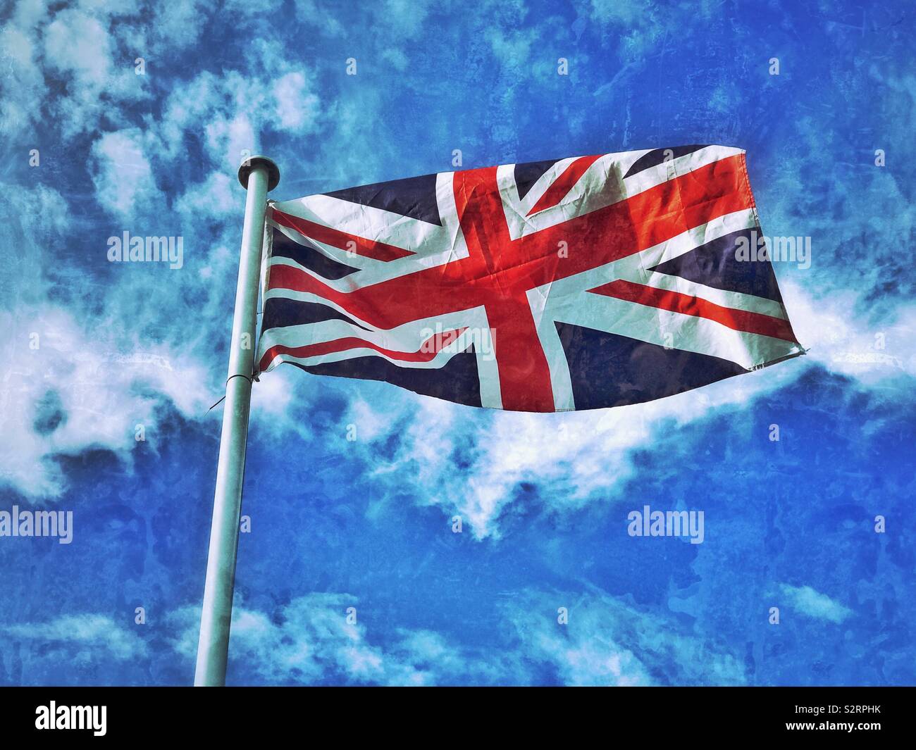 The Flag of Great Britain & Northern Ireland. Also known as The Union Jack. Photo Credit - © COLIN HOSKINS. - Smartphone Captured Stock Image